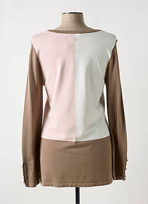 Pull coupe cintrée manches longues marron MARBLE femme