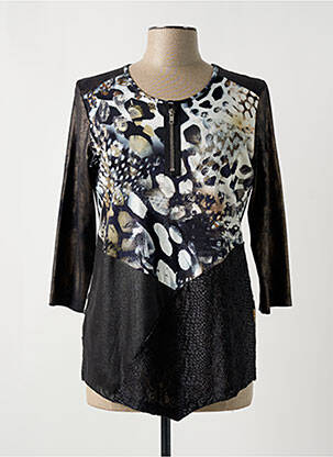 Top stretch manches 3/4 noir MERI & ESCA femme