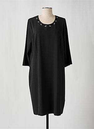 Robe mi-longue manches 3/4 manches 3/4 noir FRANCE RIVOIRE femme