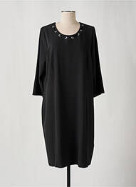 Robe mi-longue manches 3/4 manches 3/4 noir FRANCE RIVOIRE femme