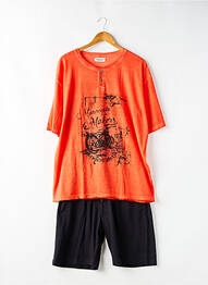 Pyjama bas short orange MASSANA homme