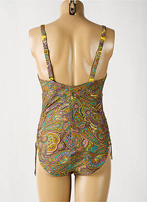 Maillot de bain 1 pièce imprimé fantaisie haut triangles jaune PRIMADONNA femme