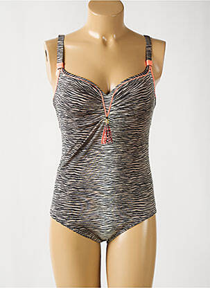 Maillot de bain 1 pièce imprimé fantaisie gris SWIMS femme