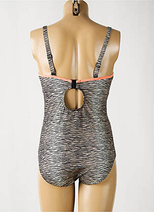Maillot de bain 1 pièce imprimé fantaisie gris SWIMS femme