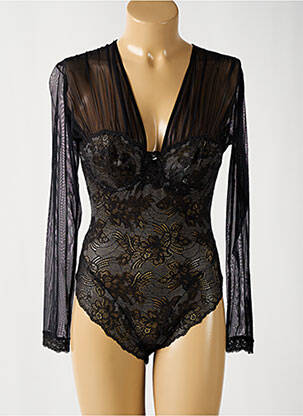 Body lingerie broderie noir FELINA femme