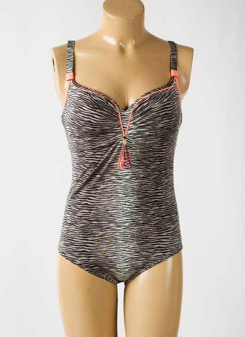 Maillot de bain 1 pièce imprimé fantaisie gris SWIMS femme