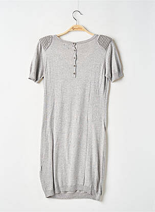 Robe pull tissage chiné manches courtes gris KARL MARC JOHN femme