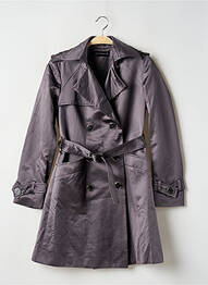 Trench tissage popeline sans capuche gris ZARA femme