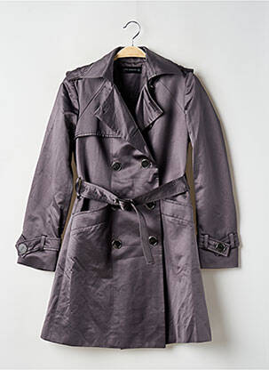 Trench tissage popeline sans capuche gris ZARA femme