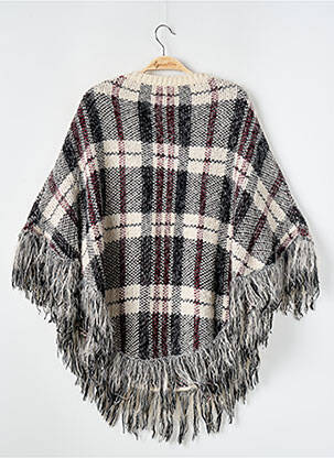 Poncho col rond beige LEGEND BY ANGEL femme
