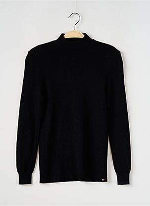 Pull stretch manches longues noir LA FRANCAISE femme