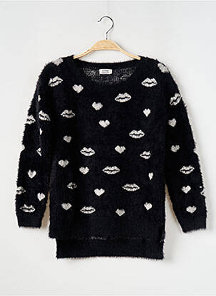 Pull col bateau manches 3/4 noir MOLLY BRACKEN femme