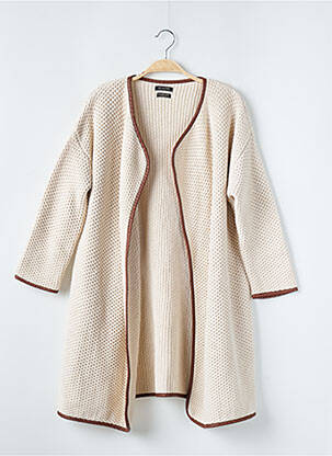 Gilet manches longues beige MASSIMO DUTTI pour femme