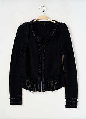 Gilet manches longues noir MAJE pour femme