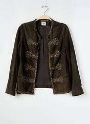 Veste en cuir marron ANTIK BATIK pour femme seconde vue