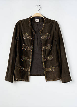 Veste en cuir marron ANTIK BATIK pour femme