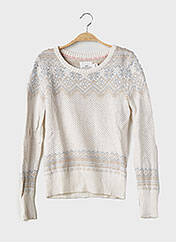 Pull H&M Manchette Dos Tourné Beige Maille Gros Grain - Taille XS Neuf Avec étiquette