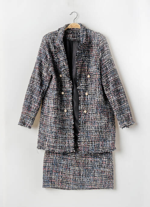 Ensemble jupe fermeture zippée sous rabat avec crochet noir BOOHOO femme