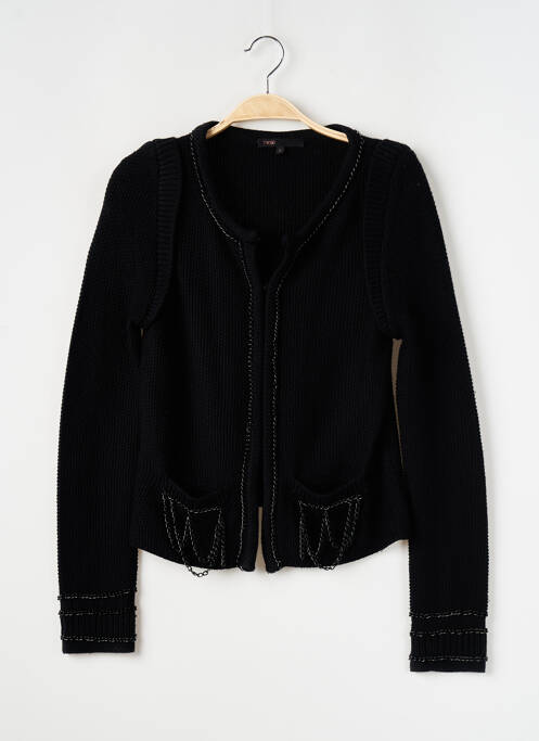 Gilet manches longues noir MAJE pour femme