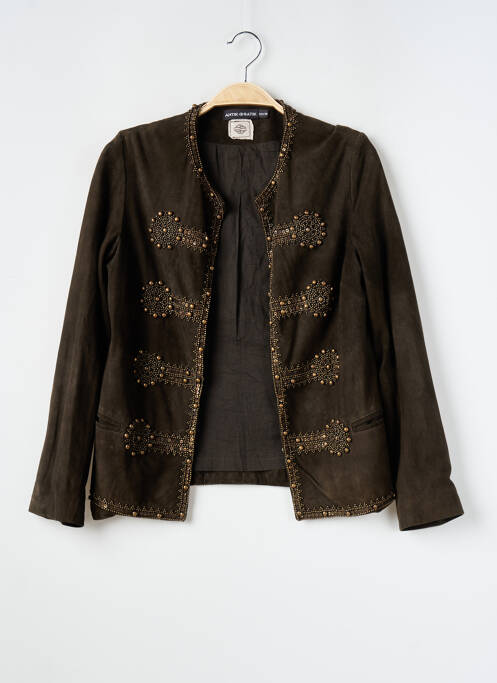 Veste en cuir marron ANTIK BATIK pour femme