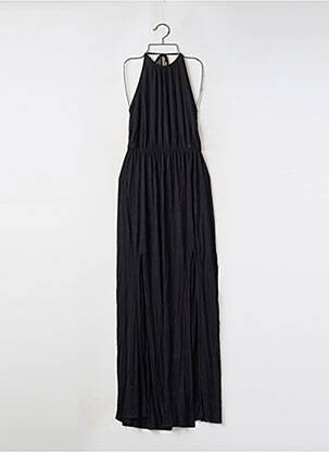 Robe longue manches dos nu fines bretelles noir BOOHOO femme