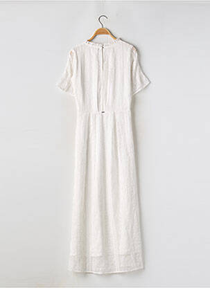Robe longue manches courtes manches courtes blanc IKKS femme