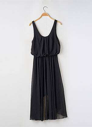 Robe mi-longue sans manche sans manche noir VINTAGE LOVE femme