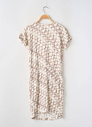 Robe courte coupe fluide manches courtes beige LA PETITE FRANCAISE femme