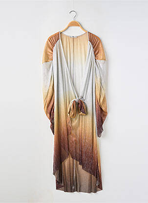 Robe de plage fermeture liens à nouer marron ZARA femme