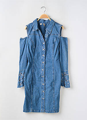 Robe courte manches longues manches longues bleu BODY FLIRT femme