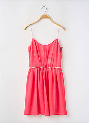 Robe courte coupe évasée fines bretelles rose MANGO femme