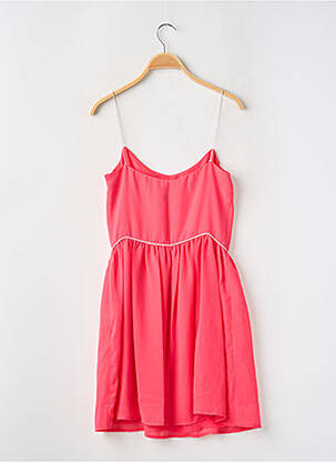 Robe courte coupe évasée fines bretelles rose MANGO femme