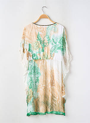 Robe courte coupe fluide manches courtes beige DERHY femme
