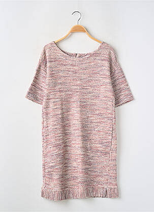Robe courte fermeture zippée au dos manches courtes rouge MASSIMO DUTTI femme