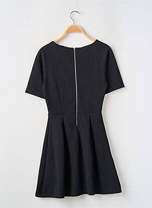 Robe courte fermeture zippée au dos manches courtes noir ASOS femme