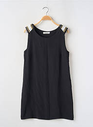 Robe courte sans manche sans manche noir ELLA LUNA femme