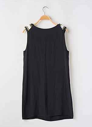 Robe courte coupe fluide sans manche noir ELLA LUNA femme
