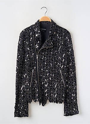 Veste casual col tailleur noir AMERICAN RETRO femme