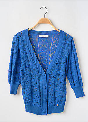 Gilet manches longues manches 3/4 bleu LA PETITE ETOILE femme