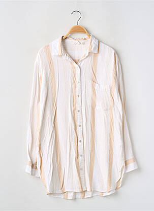 Chemisier coupe fluide manches longues beige BILLABONG X SINCERELY JULES femme