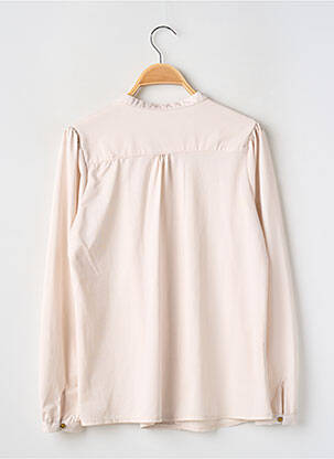 Blouse col rond manches longues beige AKOZ femme