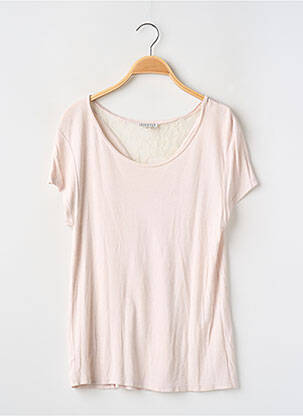 Top coupe fluide manches courtes rose CLAUDIE PIERLOT femme