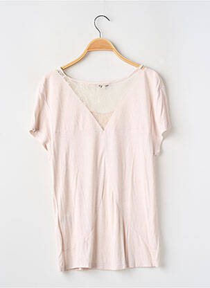 Top coupe fluide manches courtes rose CLAUDIE PIERLOT femme
