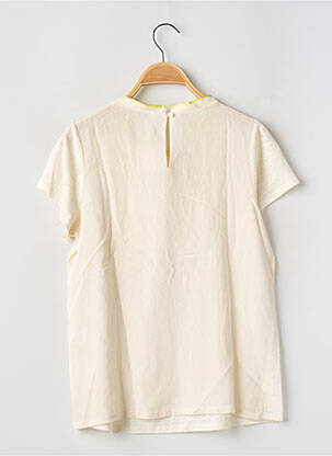 Top coupe fluide manches courtes beige MAJE femme