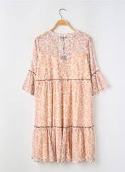 Robe mi-longue orange CHARLOTT' pour femme seconde vue