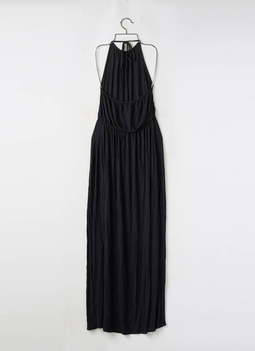 Robe longue manches dos nu fines bretelles noir BOOHOO femme