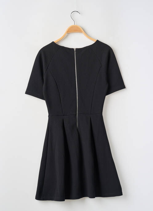 Robe courte fermeture zippée au dos manches courtes noir ASOS femme