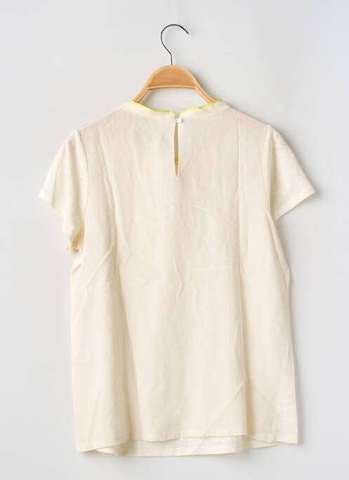 Top coupe fluide manches courtes beige MAJE femme