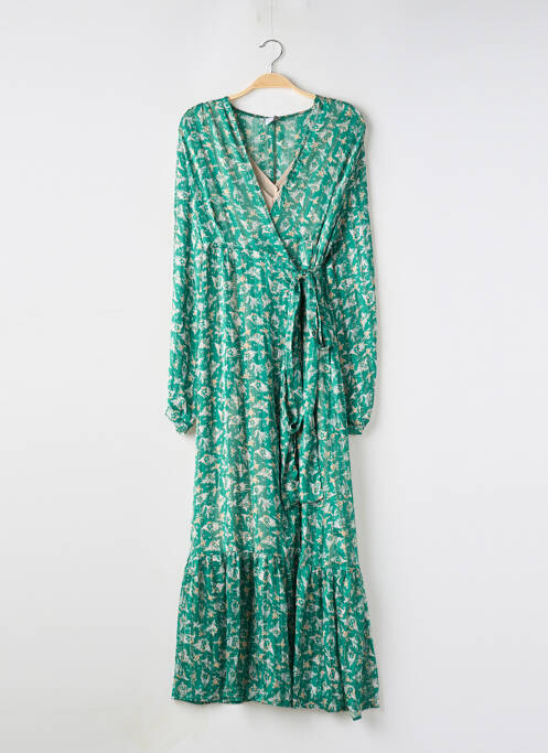 Robe longue vert JANE WOOD pour femme