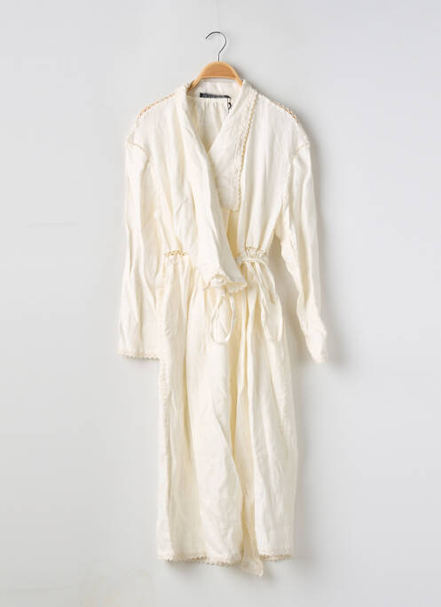 Robe mi-longue beige ZARA pour femme